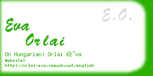 eva orlai business card